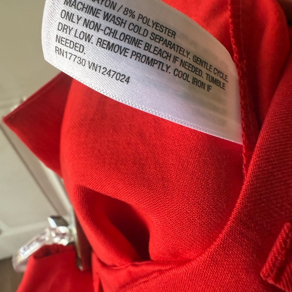 a new day red high rise straight leg trousers - Picture 6 of 7